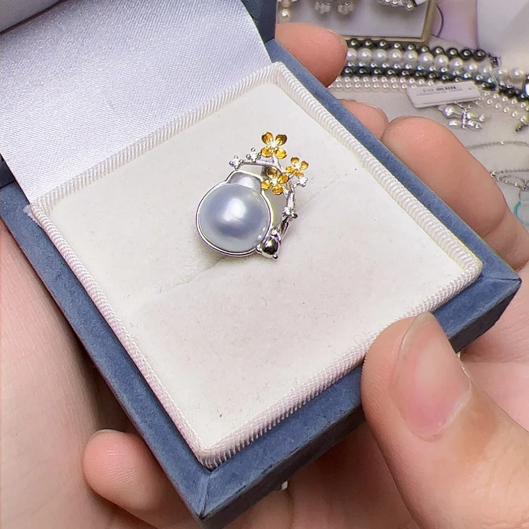 海水珍珠颈饰银S925镶嵌