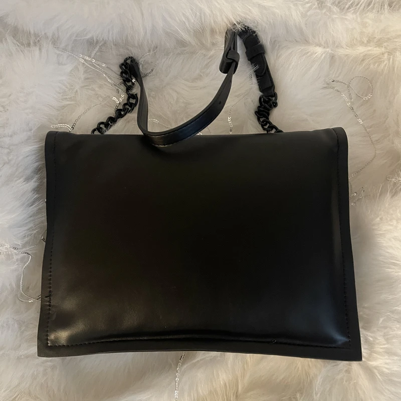 简约百搭高级感2024新大容量女包406黑