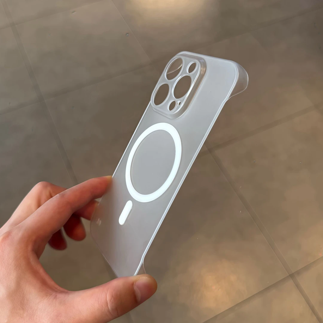 欧克里里无边框适用苹果16/15磁吸手机壳iPhone14/13裸机感12硬11