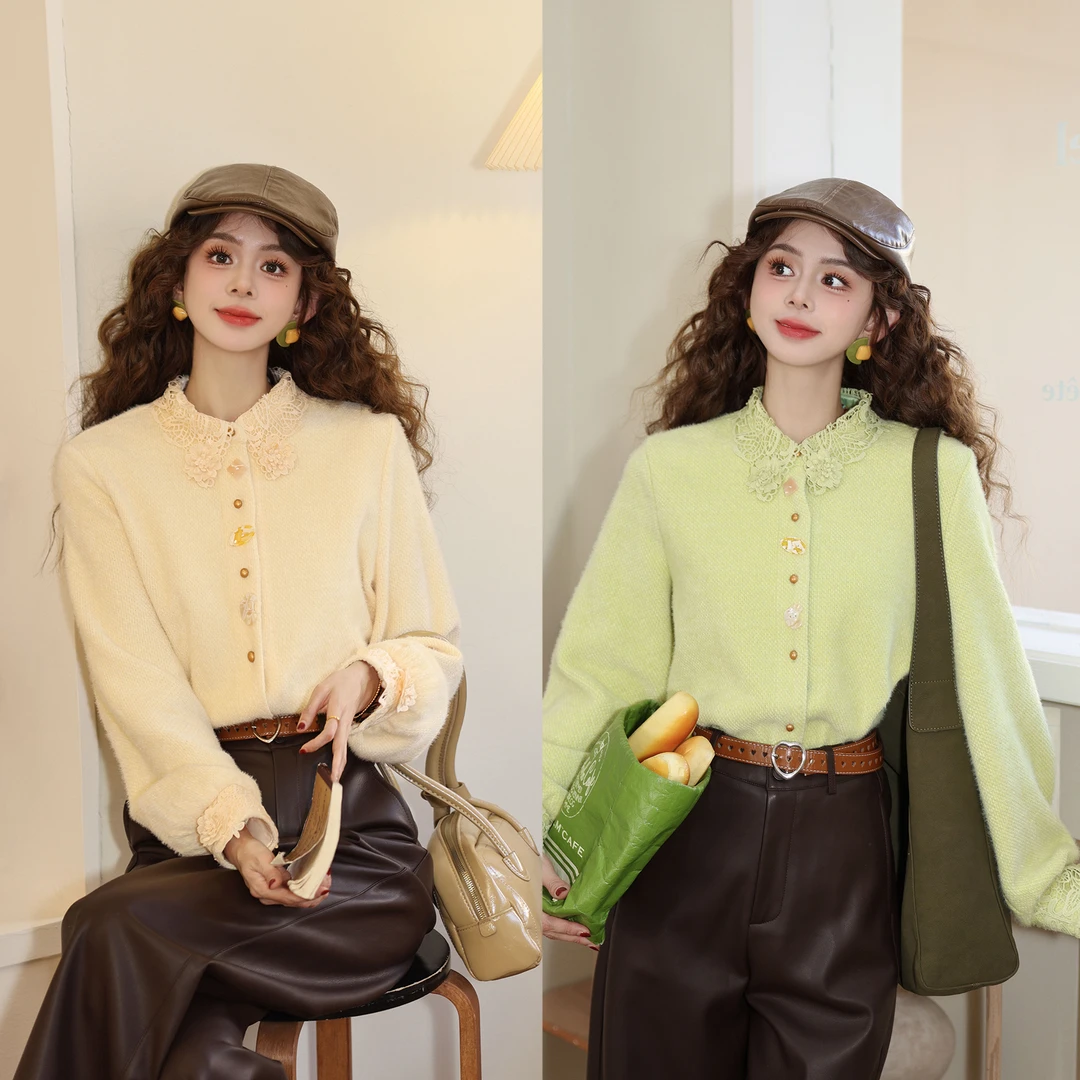 陈大器【绵绵芝士】复古港风秋冬厚款长袖百搭宽松衬衫JL5273302