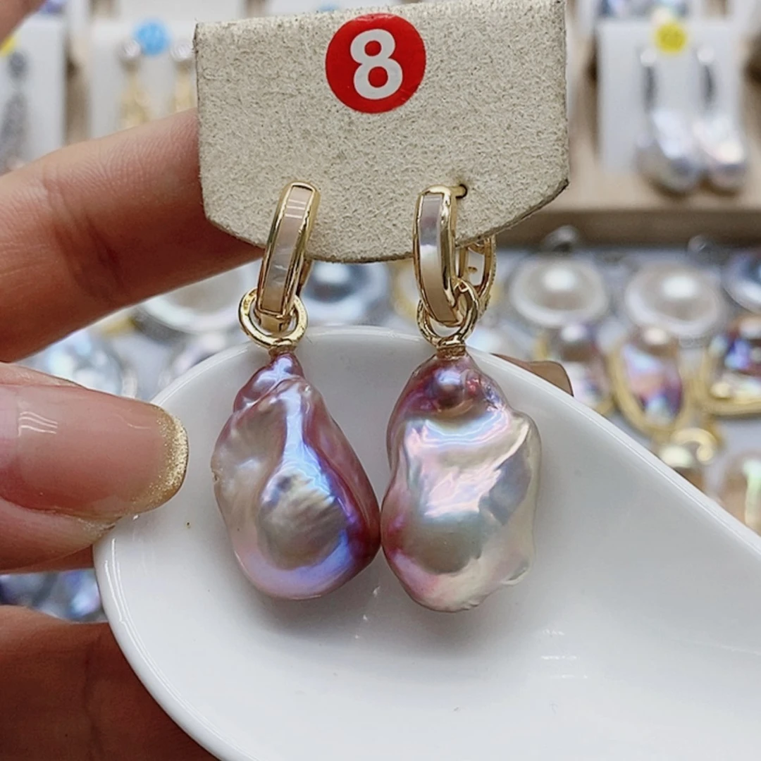 【闪购商品】淡水珍珠耳饰银S925镶嵌