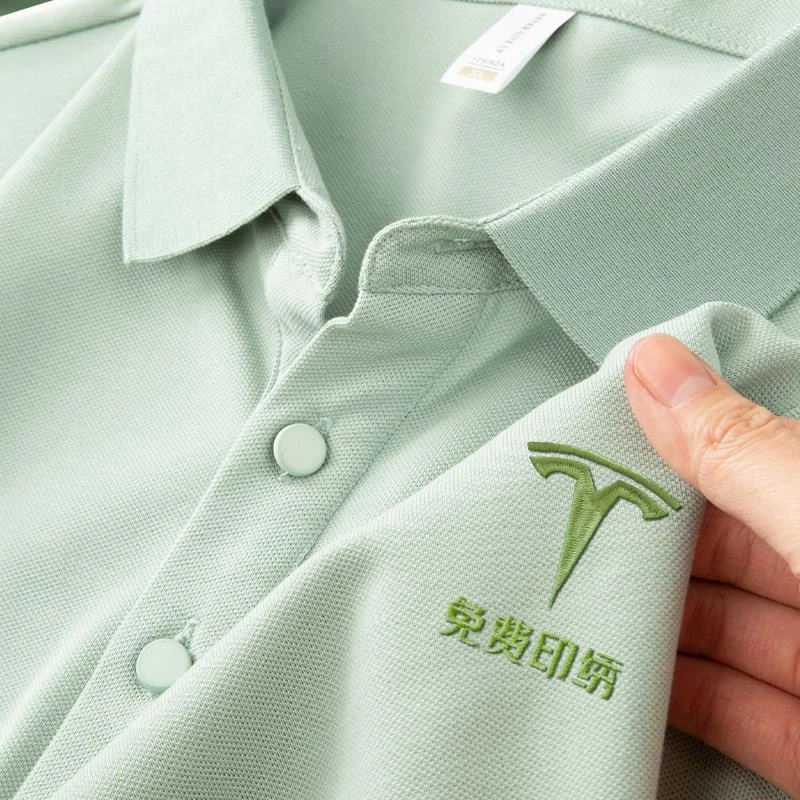 高端车企纯棉POLO衫定制工作服短袖T恤翻领公司团体文化衫印logo