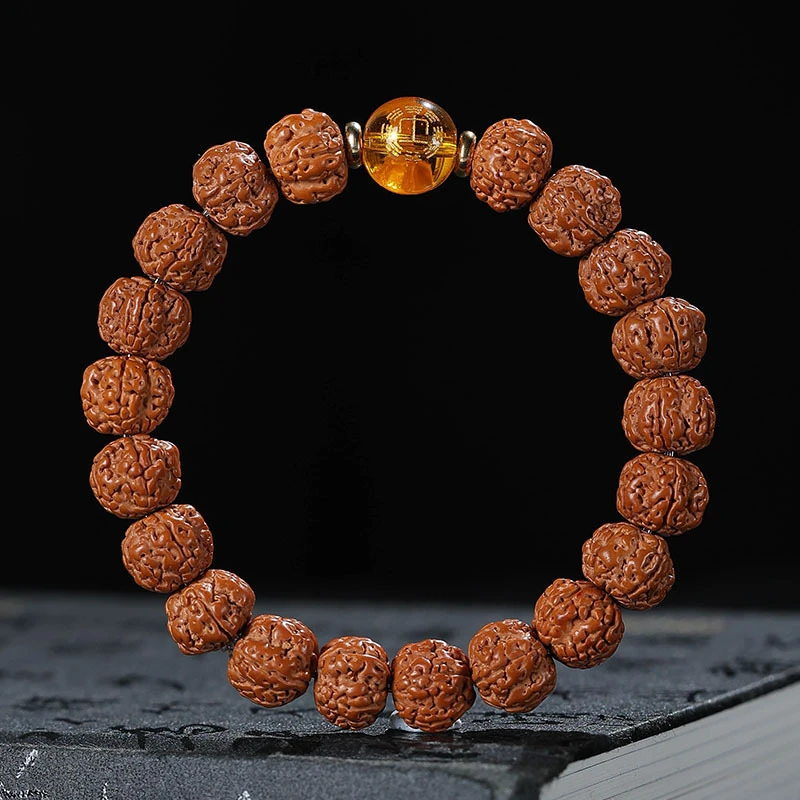 非金属木质手链 A169尼泊尔金刚菩提手串男女单圈五行土文玩盘珠