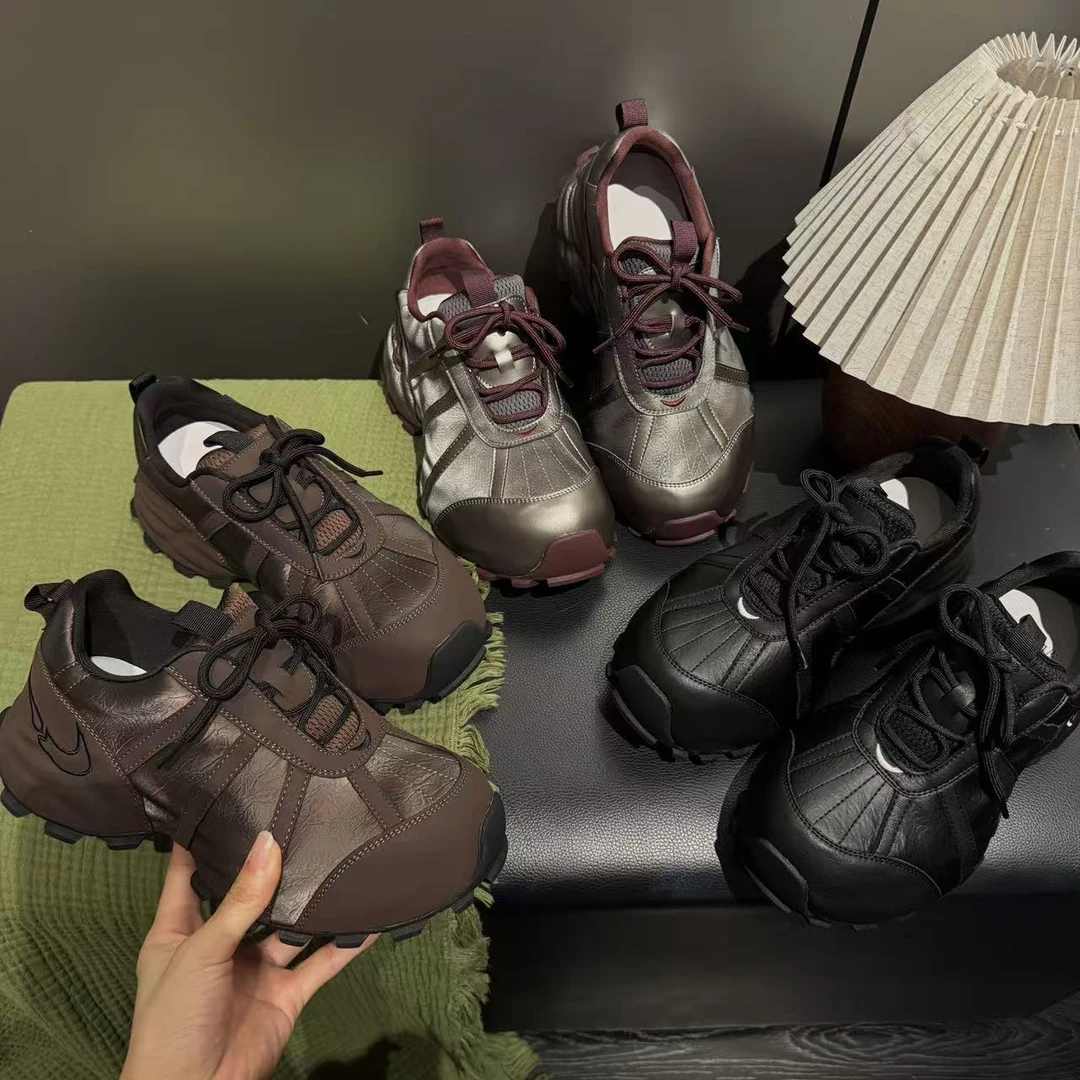 2025年秋季新款时尚百搭厚底增高小个子气质拼色设计外穿女老爹鞋