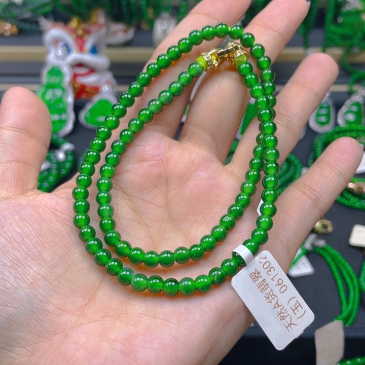翡翠未镶嵌颈饰锁骨链5