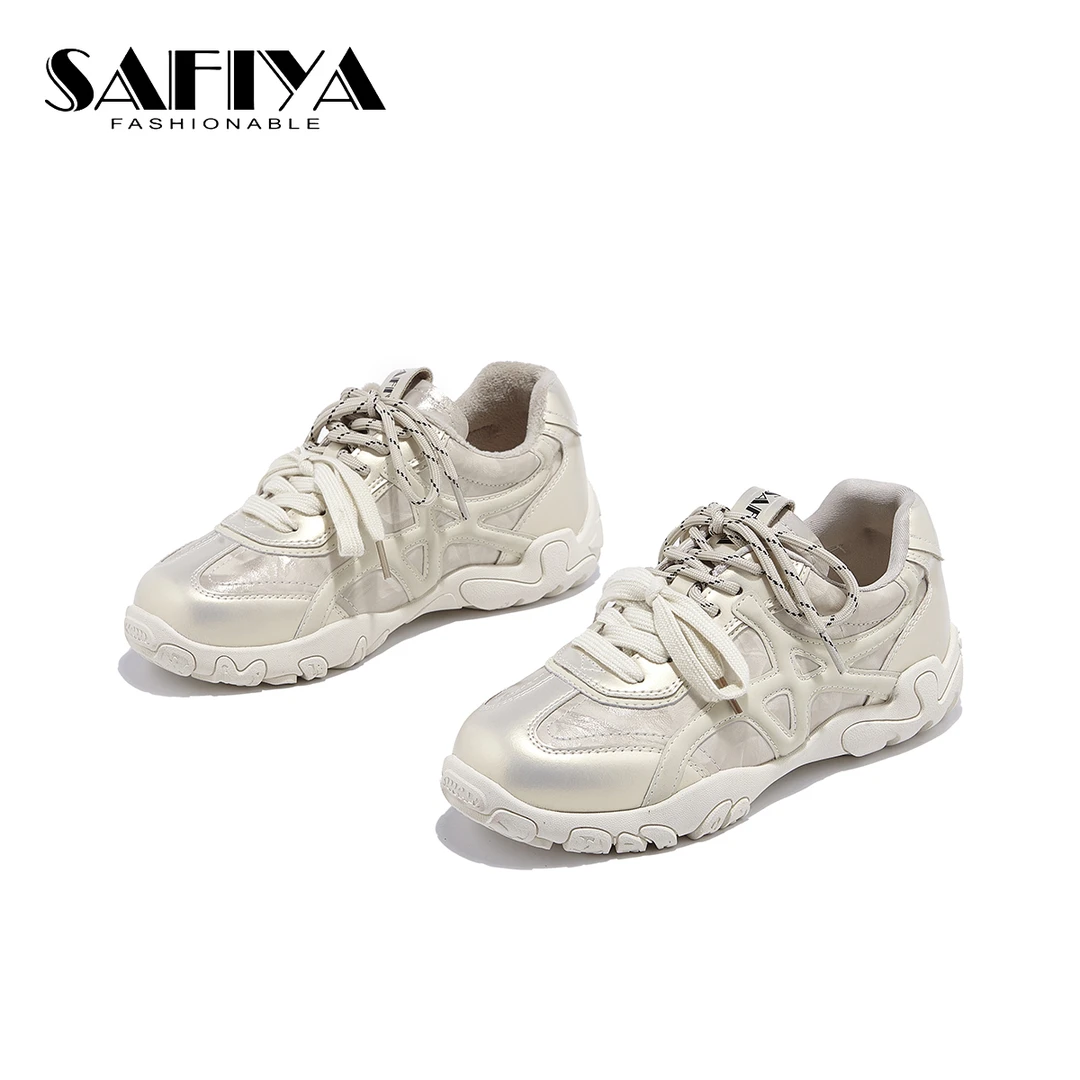 索菲娅Safiya2025冬季新款舒适时尚百搭保暖休闲女鞋SFD4112D21