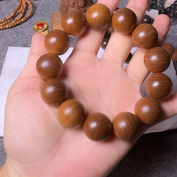 檀香木手串/手链老山檀香黑肉虎皮纹1.8沉水