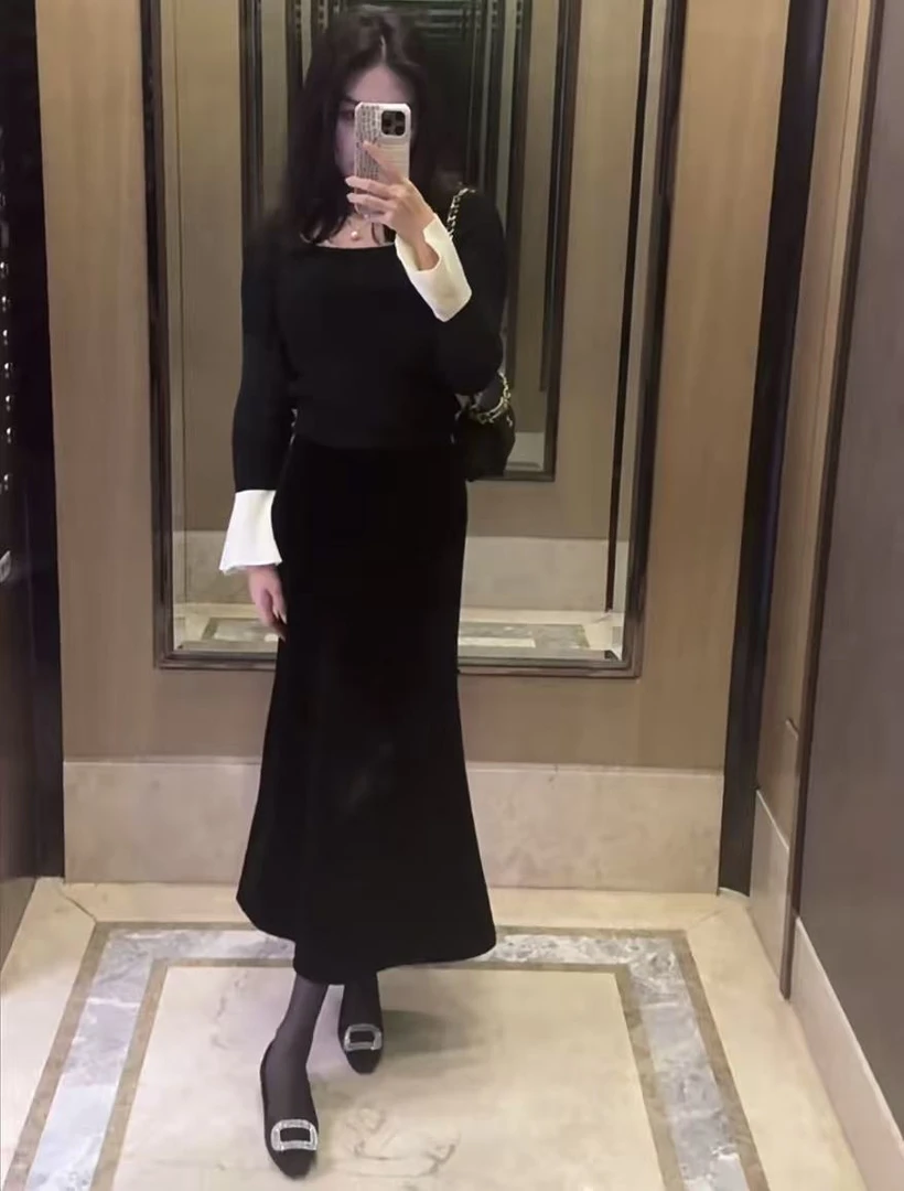 【方钻扣】经典舒适气质流行厚黑系镶钻方钻时尚女士单鞋女鞋