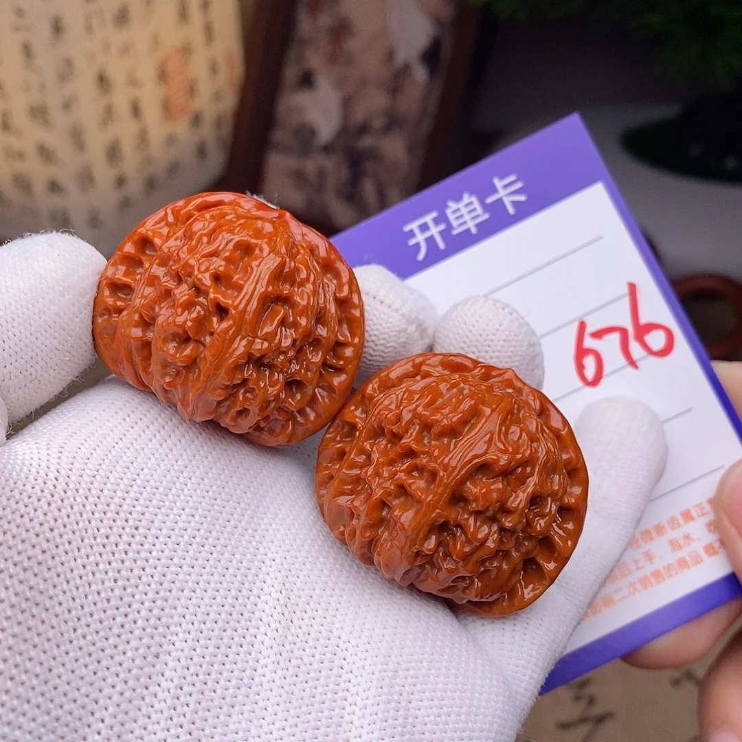 把件文玩核桃39球白676