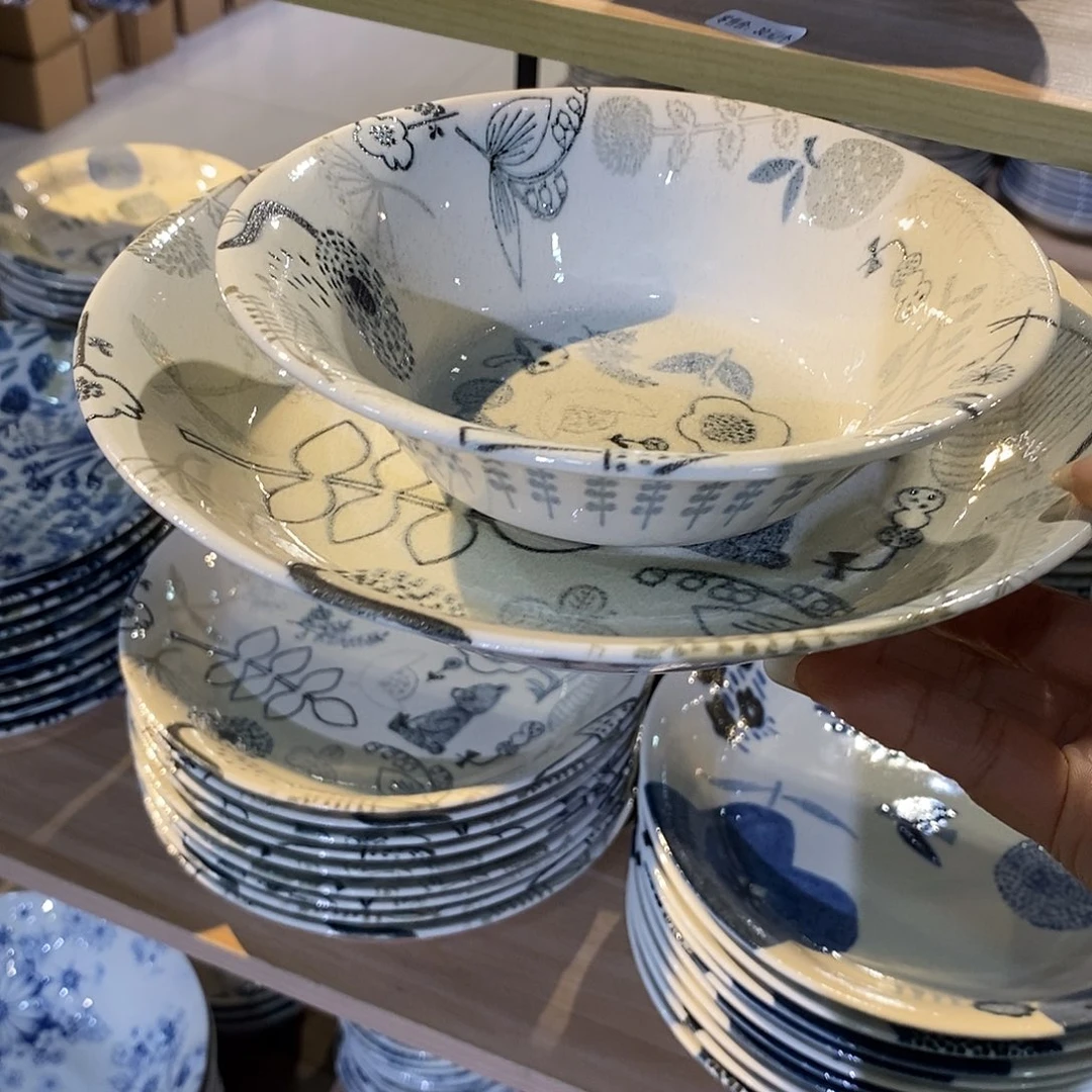 瓷片日本原装进口1盘1钵碗