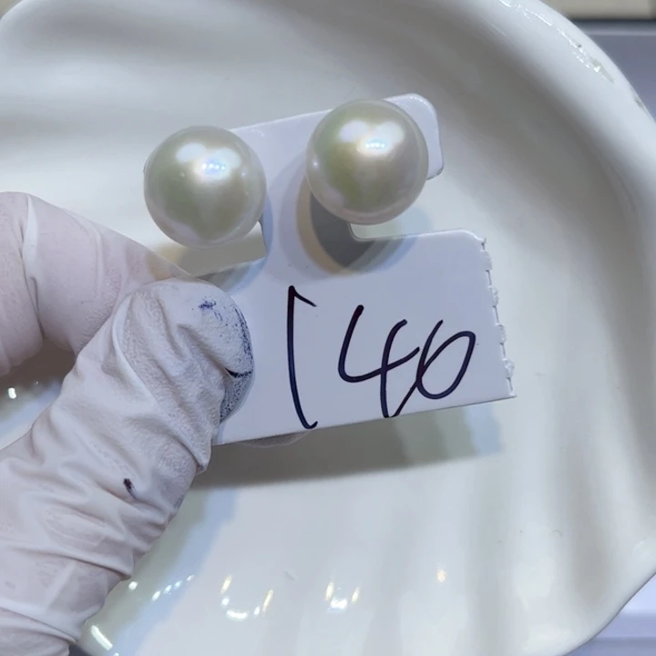 淡水珍珠耳饰银S925镶嵌