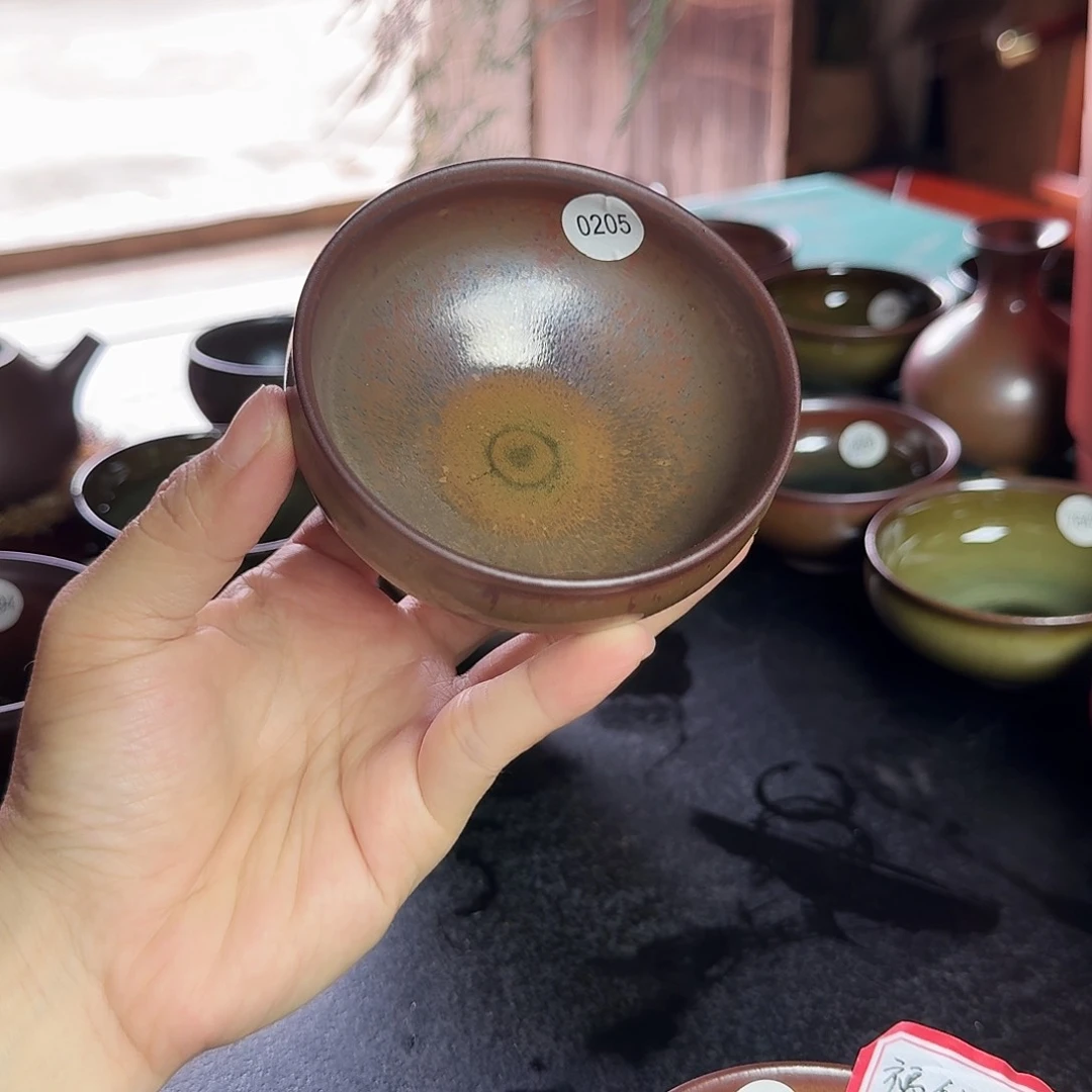 茶盏0205 秋罗柴烧手工主人杯福利杯无礼盒