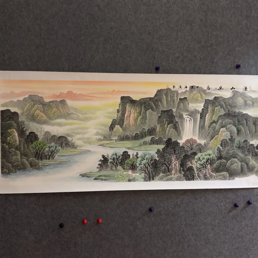 国画国画作品李海涛山水手绘精品
