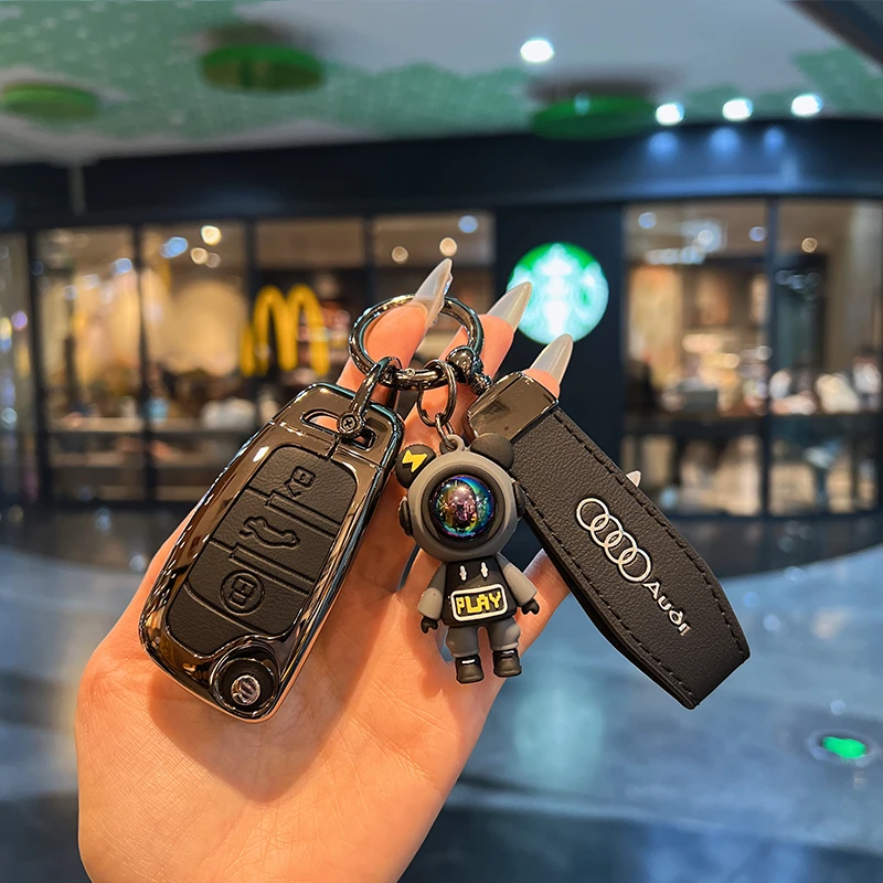 适用于奥迪A3车钥匙套折叠A1 Q3 Q2L TT保护壳老款A6 Q7 Q5包扣