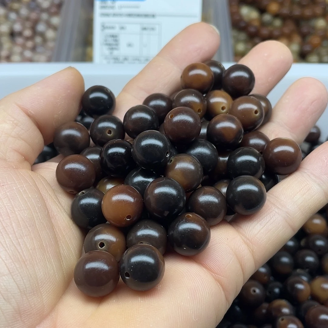 白玉菩提吊坠13.5精品非料虎皮圆50颗➕灯牌宠10颗