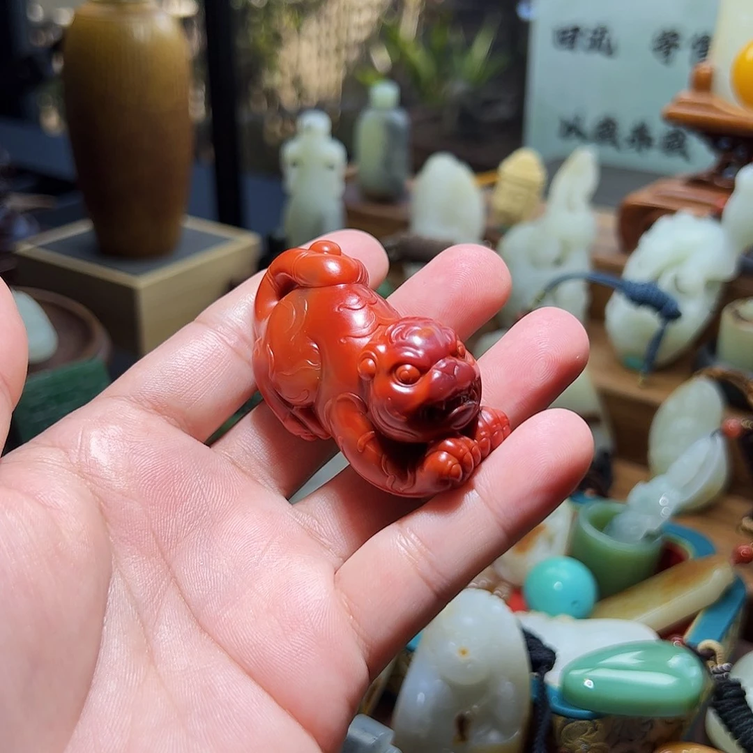 合金南红玛瑙挂件止*?