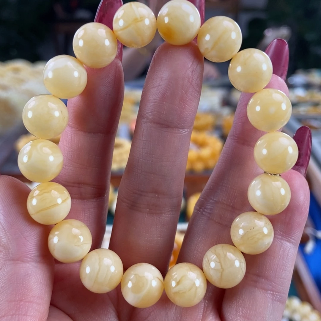 琥珀未镶嵌珠宝奇石11圆珠14.12