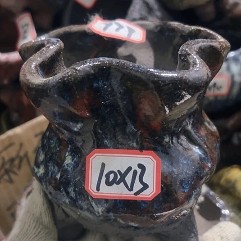 红陶粗陶花盆手工