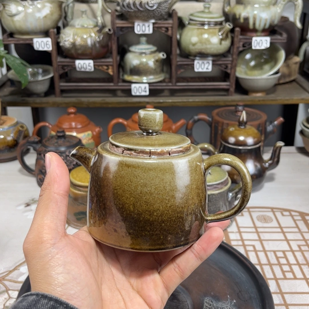 200cc白泥柴烧井栏壶，古法传承