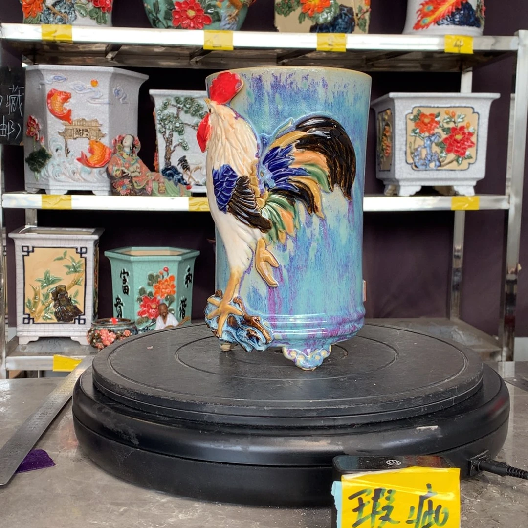 D***e瑕疵石湾盆石湾盆