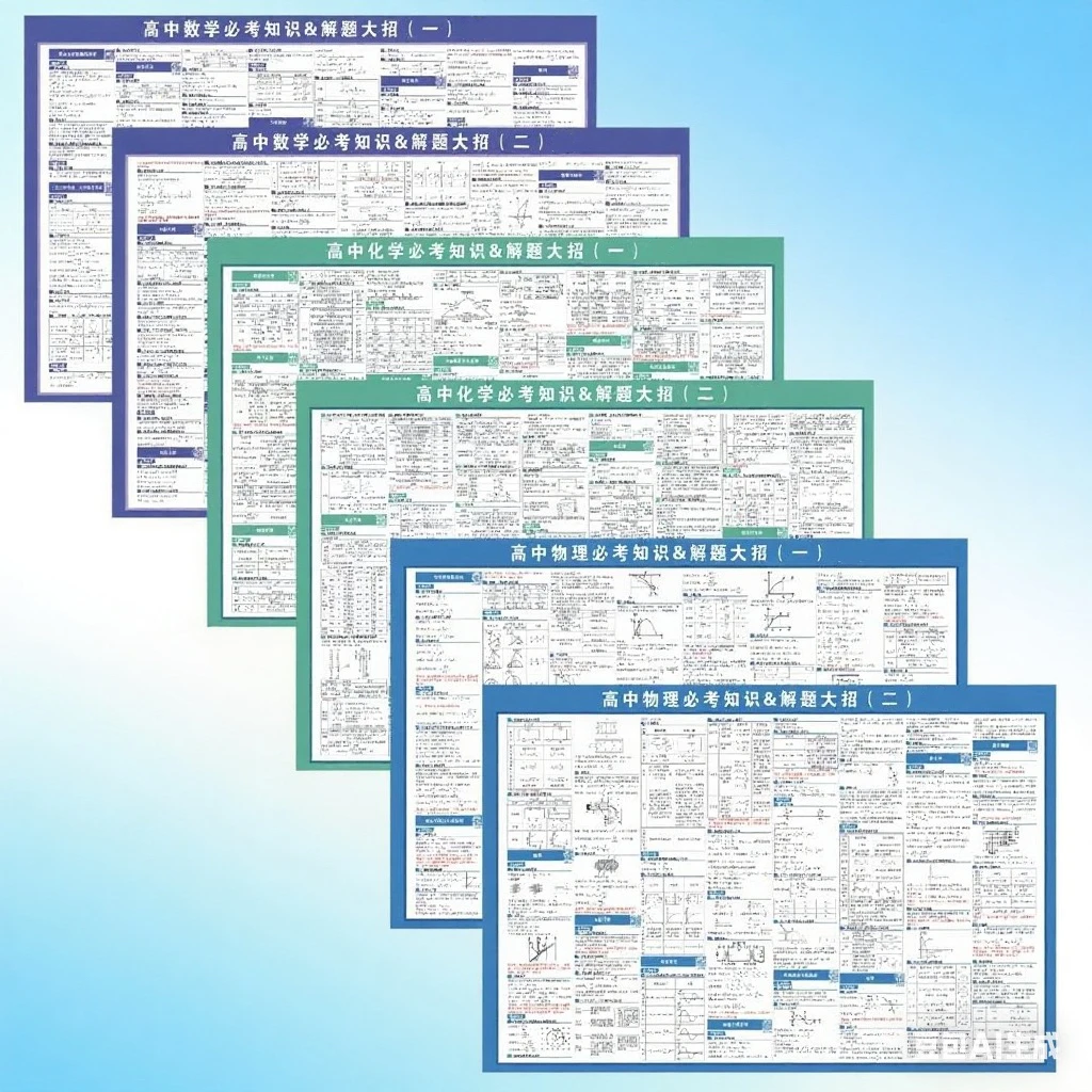 高中数学物理化学知识点挂图高中数理化公式解题方法及讲解