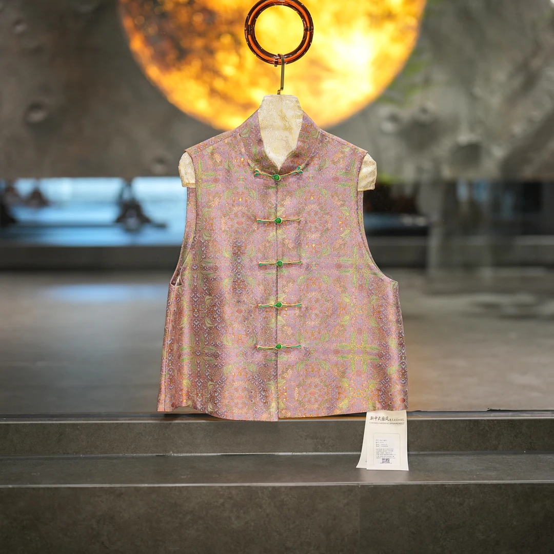 蓝大【画惬】桑蚕丝马甲6224