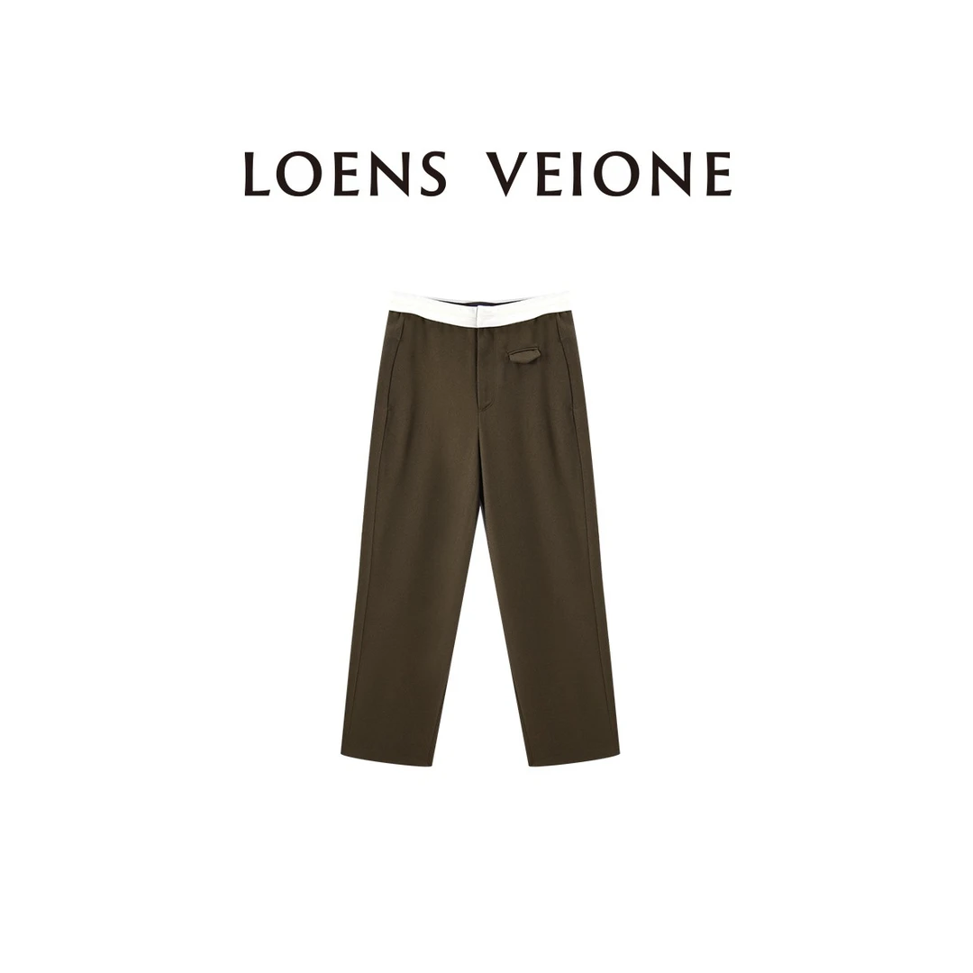 LOENS VEIONE/罗拉【鲲之梦境】复古美拉德色系阔腿裤23CVDG0549N