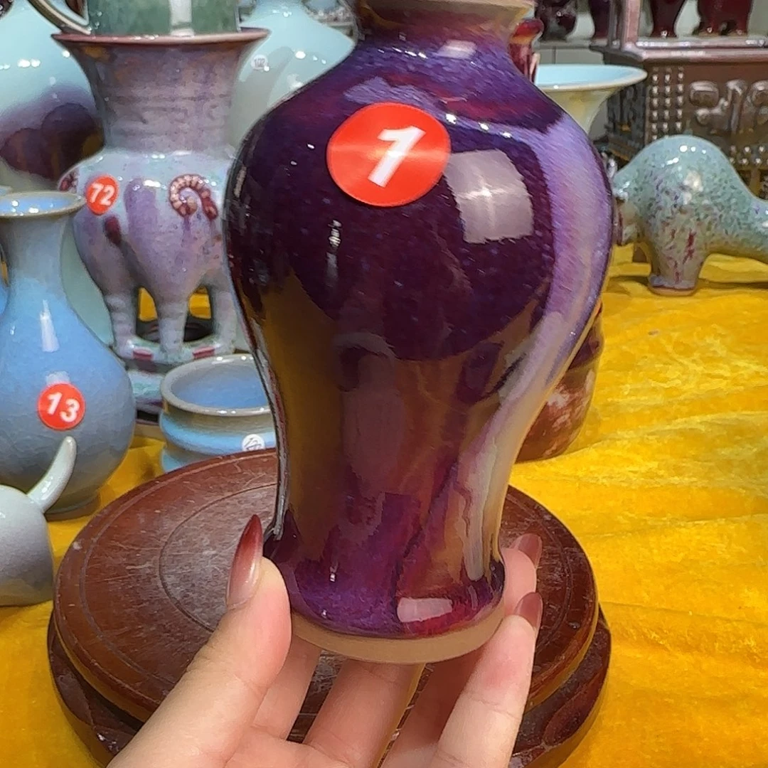 摆件瓷郑家钧窑摆件