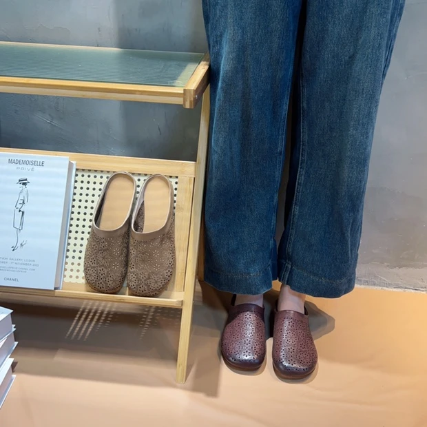 （再见时光）国风DIY休闲手工鞋