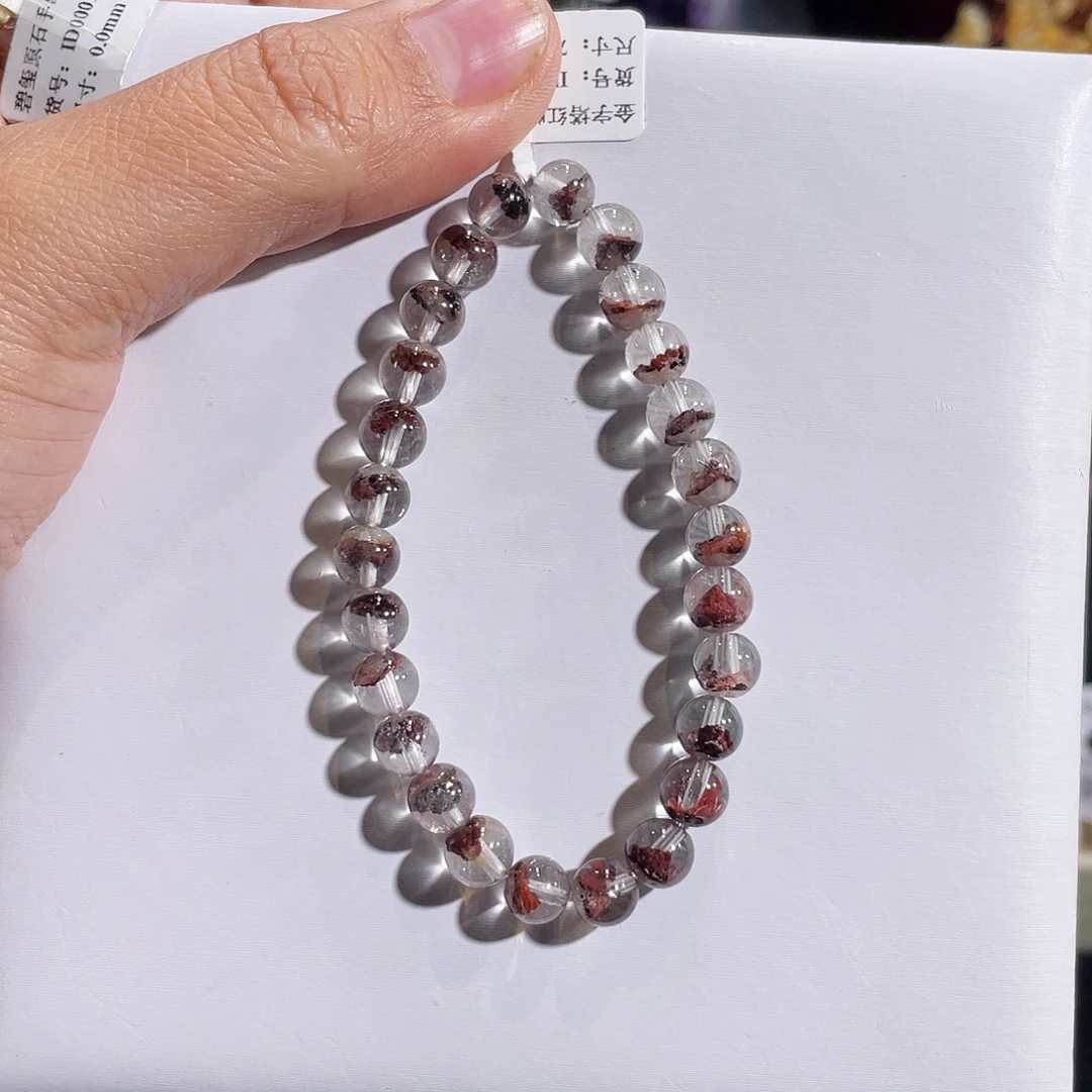 手链水晶未镶嵌金字塔红幽灵7mm