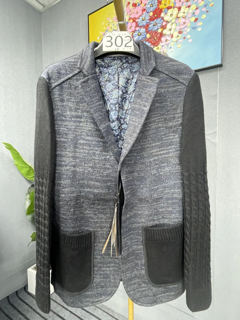毛衣休闲西服平驳领西装男士男款经典