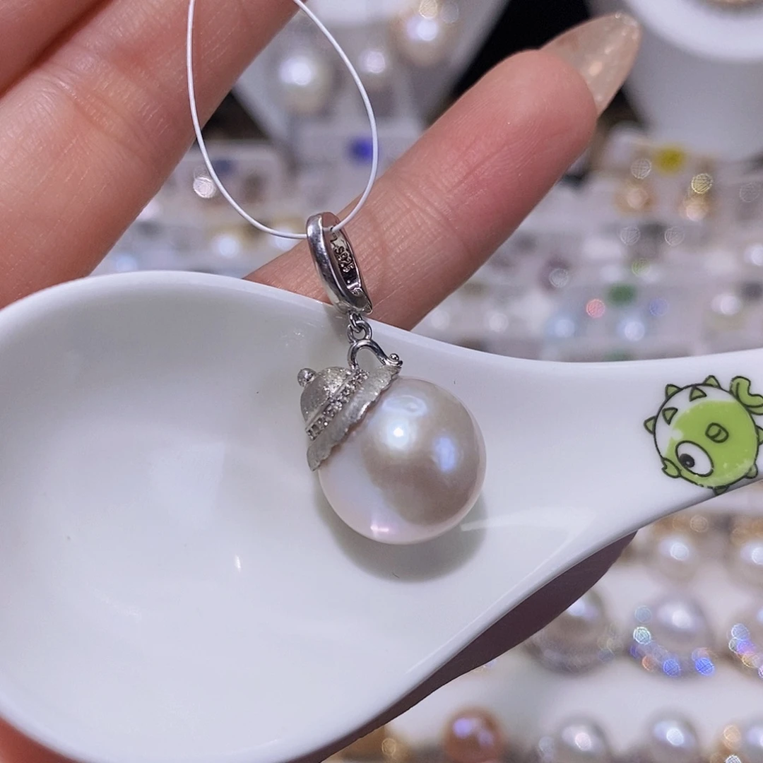 淡水珍珠颈饰银S925镶嵌