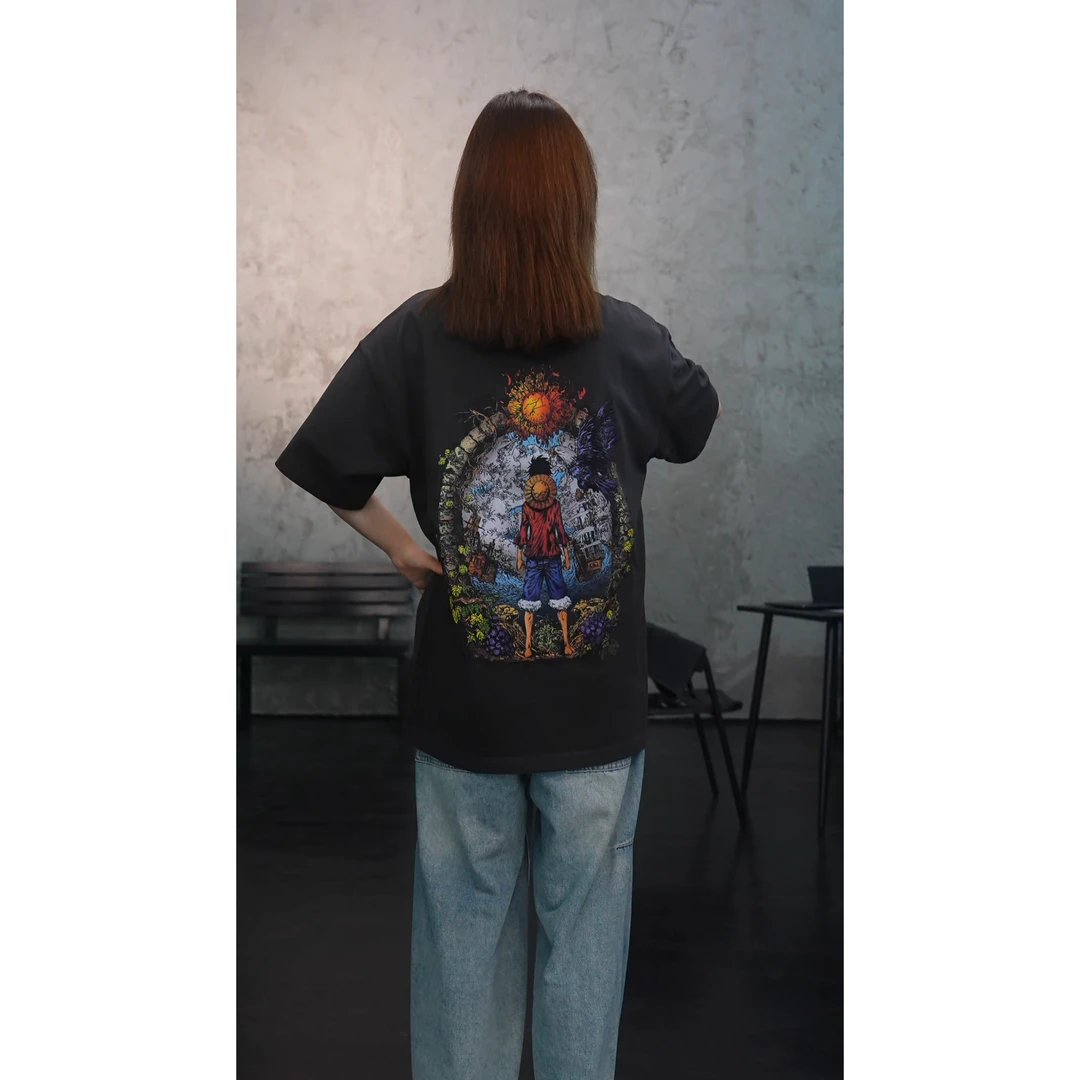 【路飞油画】高级定制小众设计款T恤男女同款