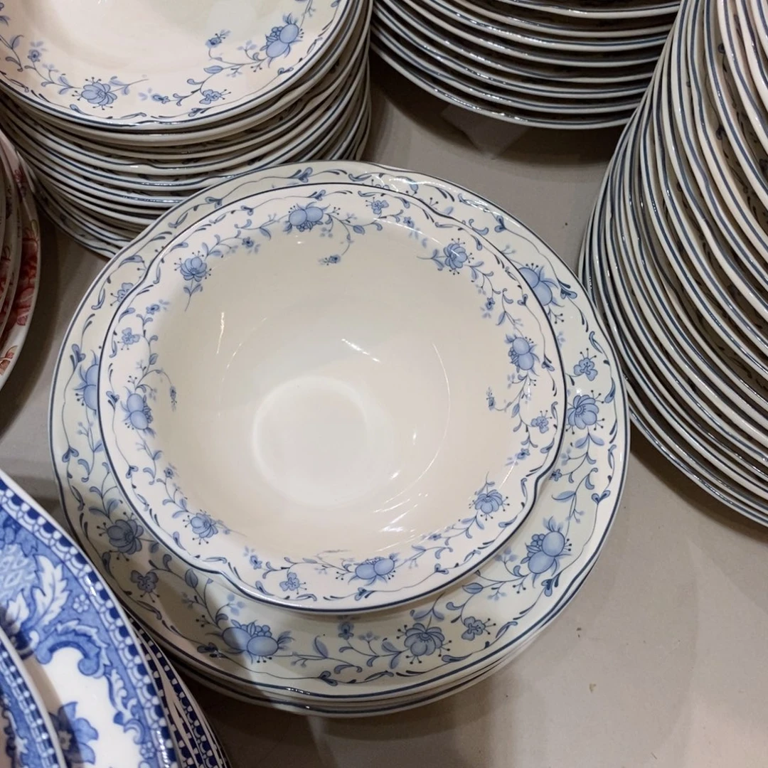 瓷微瑕蓝莓米饭碗