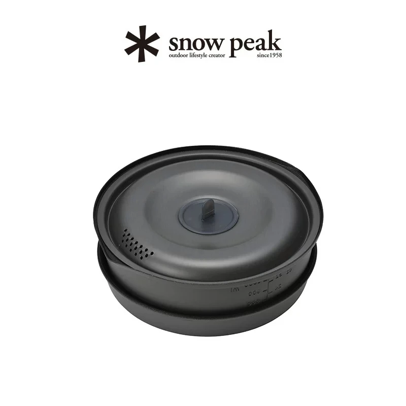 snowpeak雪峰户外露营铝合金锅轻量双锅野炊野营锅具SCS-200/201