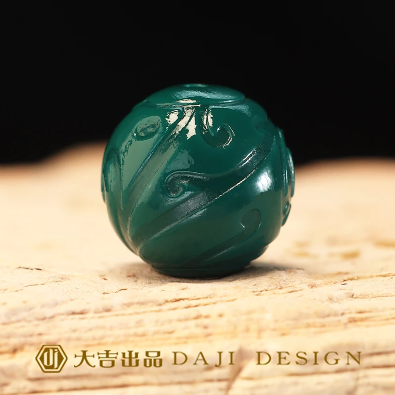 【大吉出品】LP专属-博古纹珠地狱色文玩手串配珠配饰隔珠单颗散珠