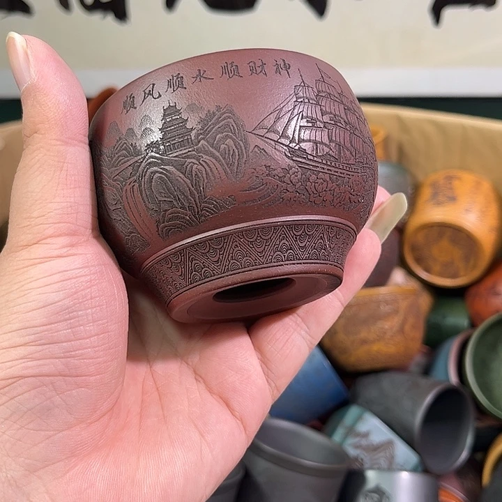 茶杯紫砂全手工紫砂主人杯