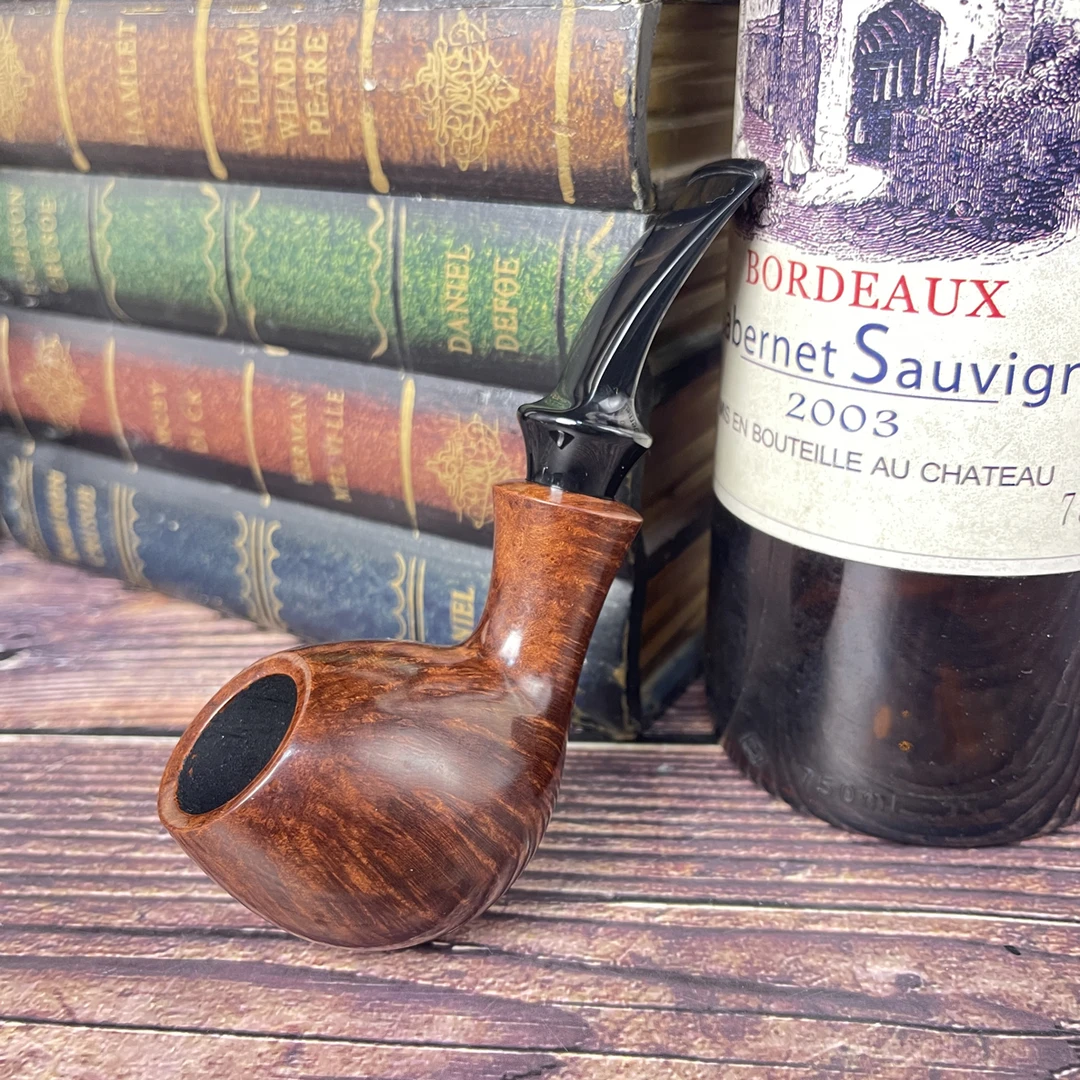 日本柘植光面河豚烟斗男士商务礼品