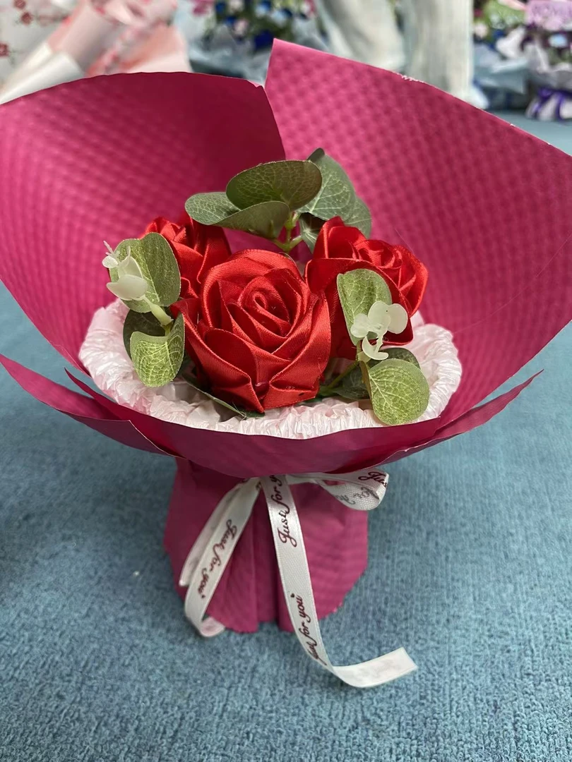 母亲节3朵玫瑰小香风永生花送女朋友闺蜜妈妈老婆老师节日礼物