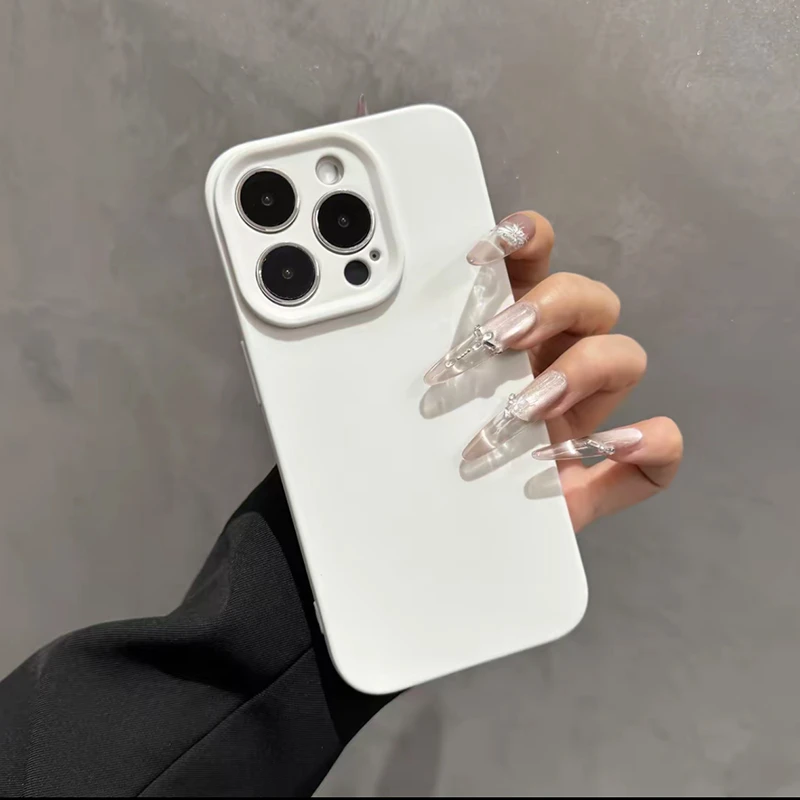 适用苹果17/16/15手机壳14Plus纯色13简约12软硅胶11ProMax保护套