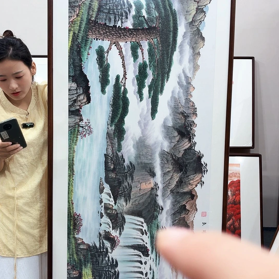 国画手绘作品210×80尺寸