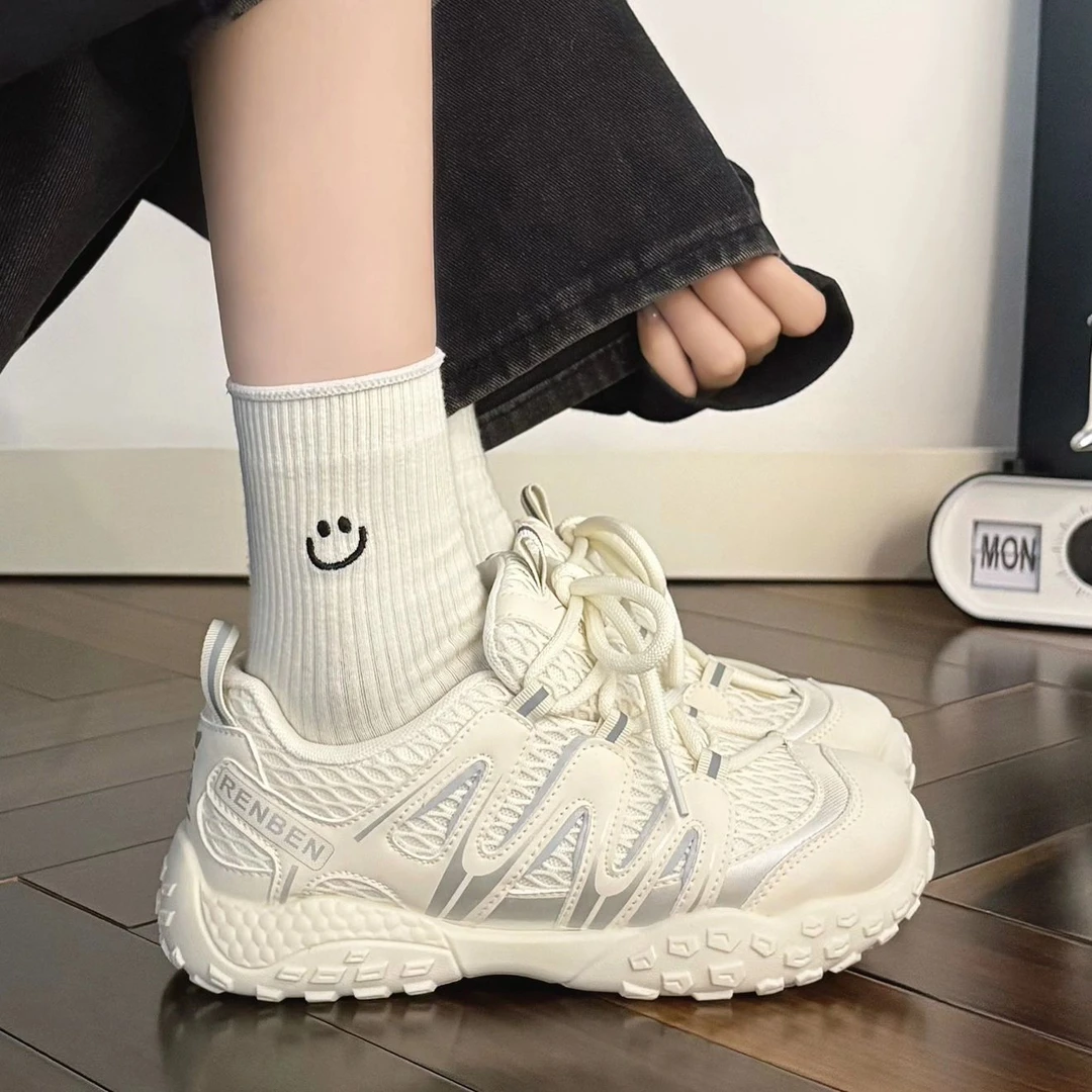 百丽官德训鞋女款夏季新款百搭爆款阿甘鞋轻便网面透气休闲运动鞋