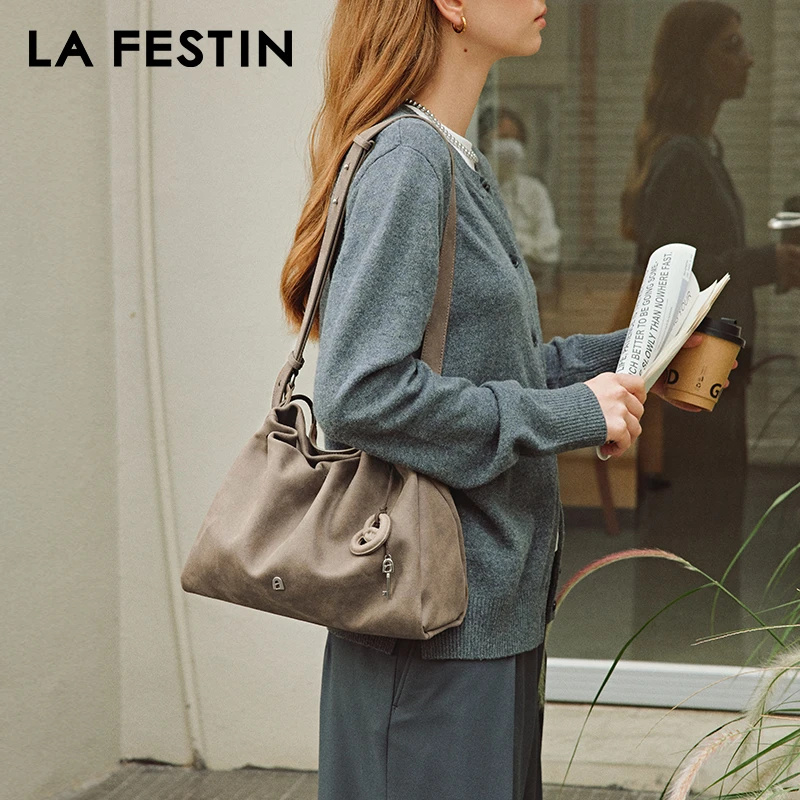 【碧云专属】拉菲斯汀头层牛皮福袋包新款女包手提斜挎包流浪包