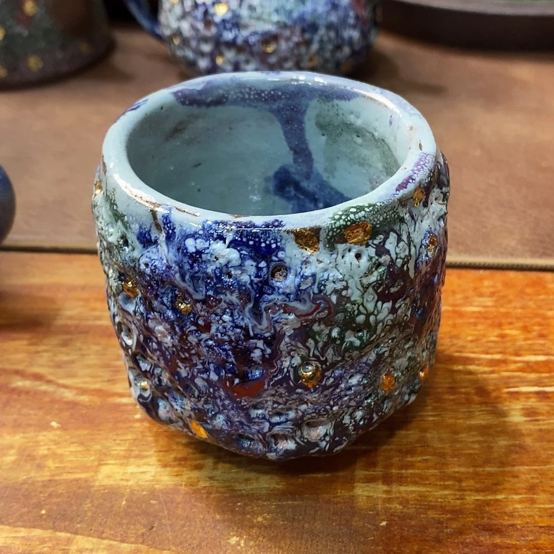 粗陶志野柴烧茶器