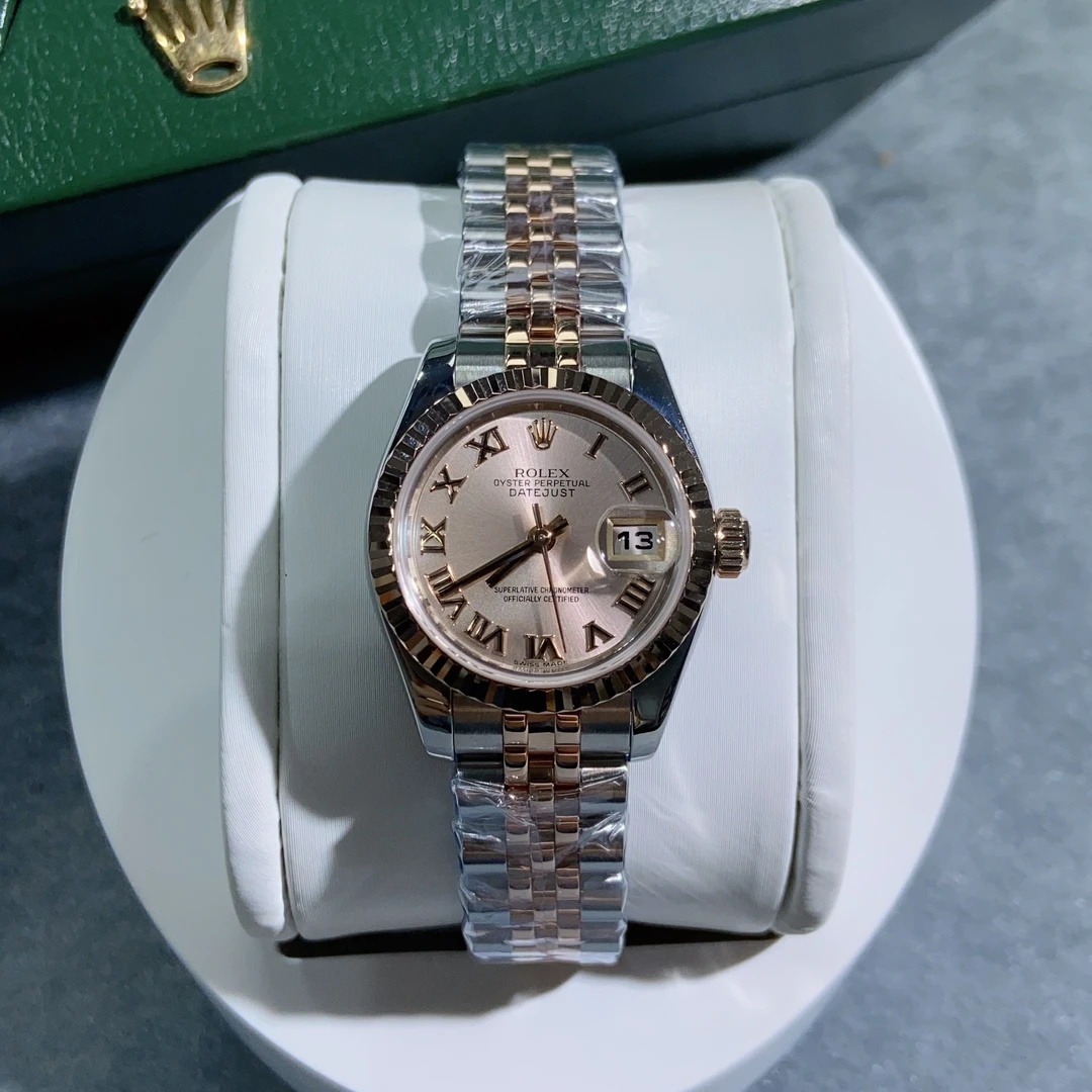 99新 Rolex/劳力士 179171/原盘粉罗马/自动机械/玫瑰金/单表26mm