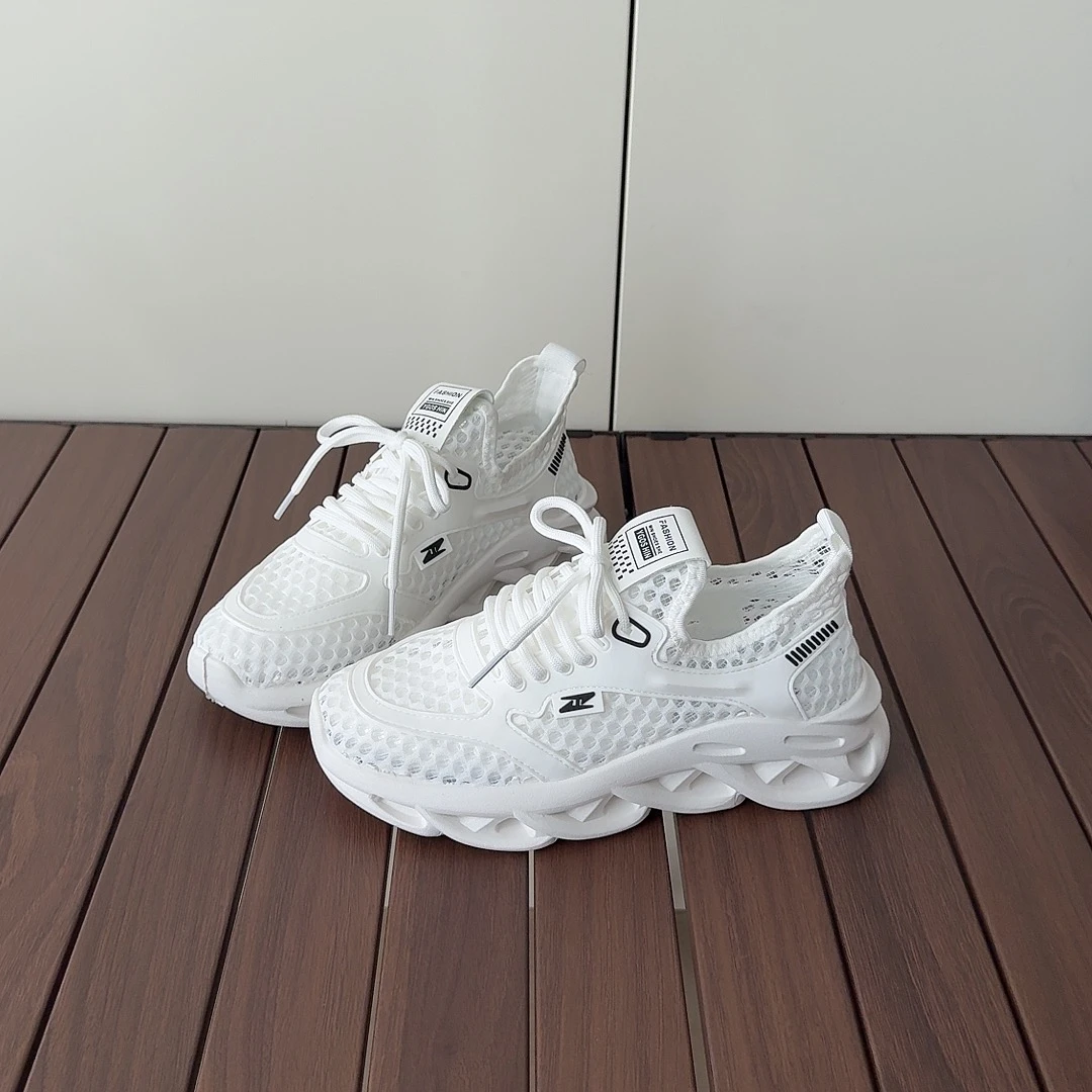 运动鞋女跑步减震轻便软底踩屎感跑步球鞋网面椰子鞋中学生运动鞋