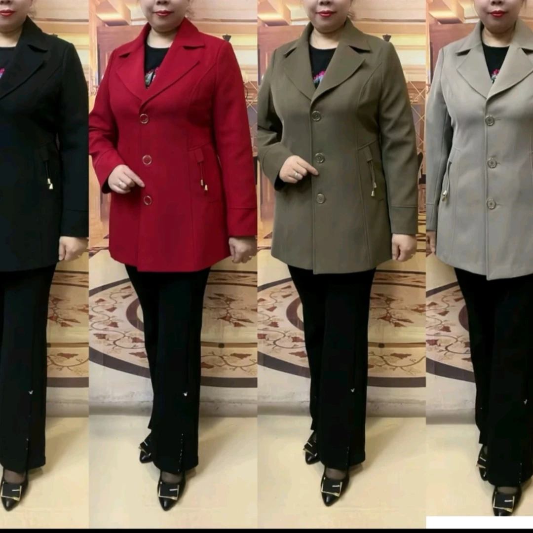 春秋西服领妈妈风衣外套(1款4色厂家直销自家自留款)