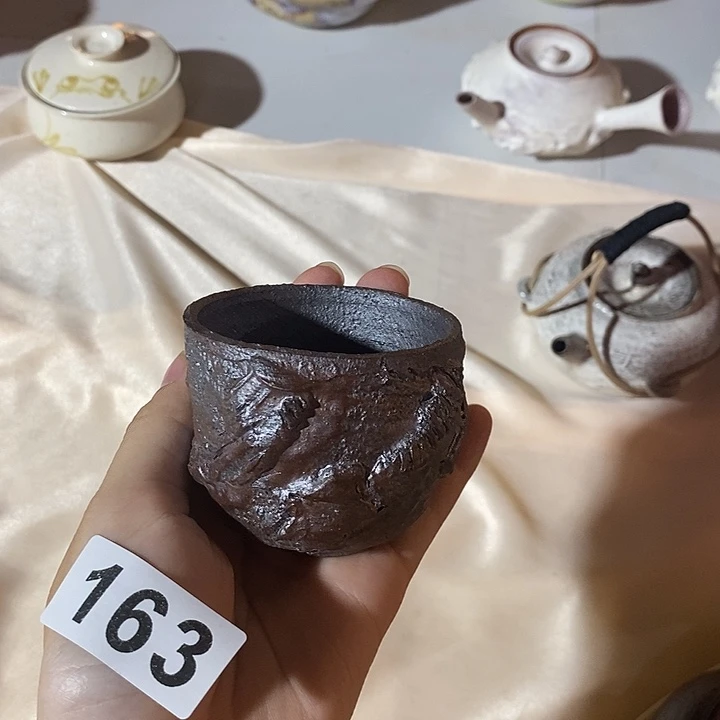 163柴烧小茶杯哈哈哈