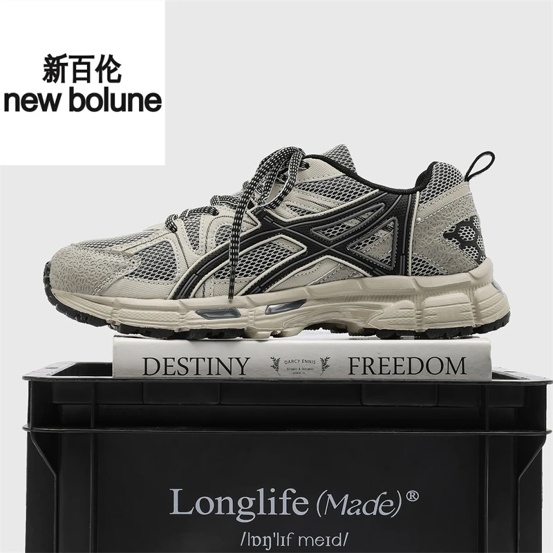 NEW BOLUNE/新百伦情侣款复古增高休闲鞋透气跑步网面运动鞋秋季
