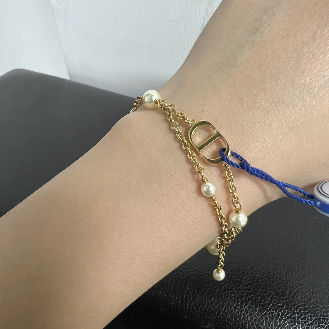 95新 DIOR/迪奥 捐金沉珠/手链